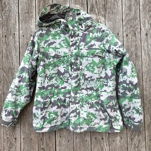 Burton Digital Camo Snowboarding Coat Boys Modem Jacket Large - Small Flaw - Picture 1 of 12