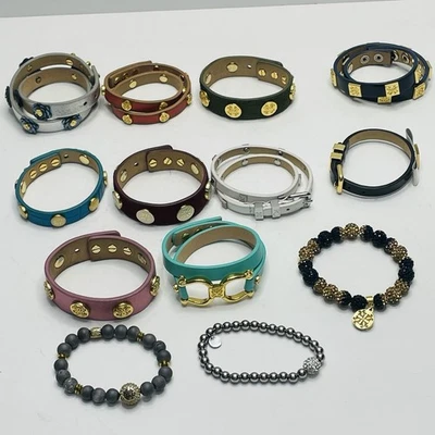 Lote de 13 brazaletes rústicos surtidos Foto 1 de 4