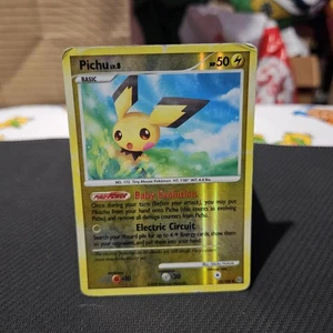 Tarjeta poco común holográfica inversa Stormfront de Pichu Pokemon TCG #45/100 HP - Imagen 1 de 2