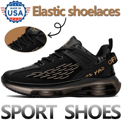 New Men's Sports Shoes Casual Athletic Walking Tennis Gym Adjustable Comfortable - Image 1 of 4