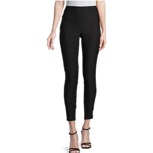 Worthington Black Mid Rise Skinny Pull-On Ponte Pants Petite M - Picture 1 of 5