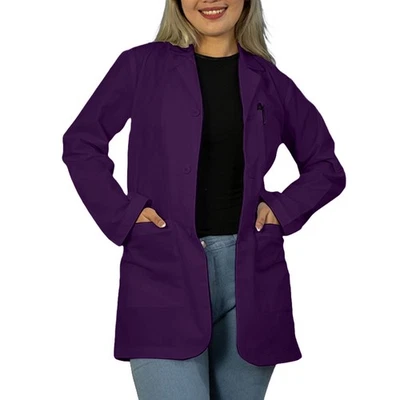 Casaco de laboratório unissex HeedFit 31" consulta qualidade premium com 3 bolsos e slot para caneta - Imagem 1 de 4