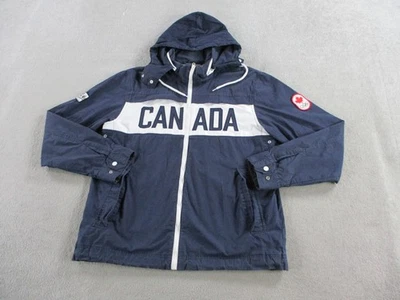 Canada Jacket Mens Medium Navy Blue Olympic Team Hudson's Bay Coat Maple Leaf - Image 1 of 4