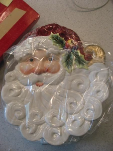 Vintage Fitz & Floyd Essentials Weihnachten Santa Canape Teller - Bild 1 von 5