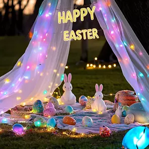 300 LED Easter String Lights - 100ft Pastel Connectable, 8 Modes, Waterproof - Picture 1 of 24