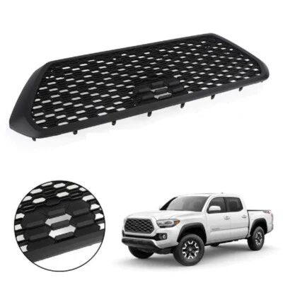 For 2016-2023 Toyota Tacoma TRD TP Style Honeycomb Black Front Grille w/Letter - Image 1 of 4
