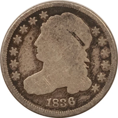 1836 CAPPED BUST DIME - CIRCULATED - Image 1 of 2