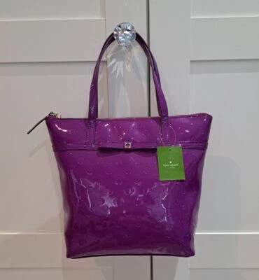 Kate Spade New York Gorgeous Purple Camellia Jeralyn Patent bag New with tags! - Image 1 of 4