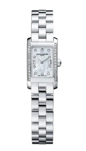 Baume & Mercier Steel Hampton Ladies Watch MOP Dial / 36 Diamond Set M0A08681 - Picture 1 of 4