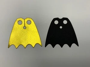 LEGO NEW Batman Cloth Cape Starched Scalloped Black / Metallic Gold 56630pb02 A4 - Picture 1 of 1
