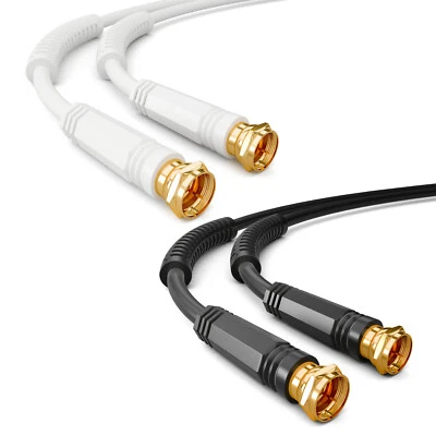 Antennenkabel TV SAT Satkabel 4K UHD HDTV 8K Digital Antennen Koaxial Koax Kabel - Bild 1 von 4