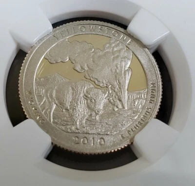 2010 S Clad 25c Yellowstone NP State Quarter NGC PF69 Ultra Cameo- Brown Label - Image 1 of 4