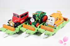 Trevor, Caroline, and Terence w/ Flatbed Cars Tomy Trackmaster Thomas Used
