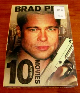 BRAD PITT, 10 ACTION PACK MOVIES, 2 DISC SET, 14 HOURS OF VIEWING, OTHER ACTORS - Imagen 1 de 2