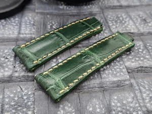 20mm/16mm Exotic Leather Watch Band   Vintage Minimalist Design - Picture 1 of 15