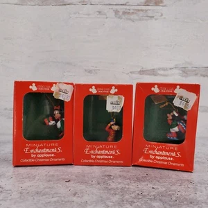 Vintage Applause Disney Miniatur Verzauberung Mickey Minnie Mouse Goofy Ornament - Bild 1 von 7