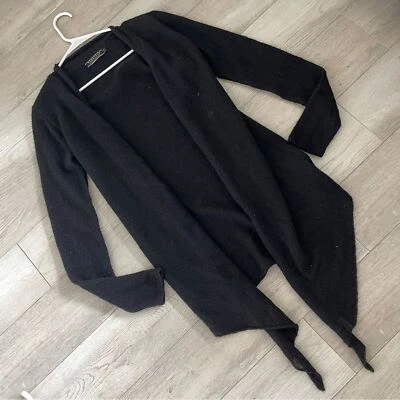 Peruvian Connection Cardigan baby alpaca open long knit womens Black (xsmall) - Image 1 of 4