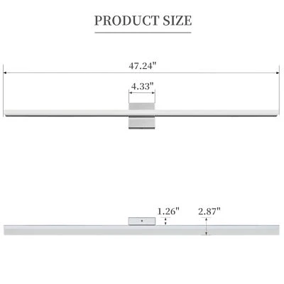 Lámpara de pared de maquillaje espejo frontal de inodoro con luz LED de tocador moderno para baño Foto 1 de 4