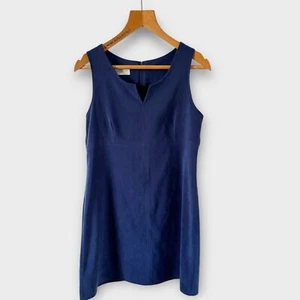 New Look Fit 12 Dress Vintage Y2K Navy Blue Shift Mini Retro Twee Mod 60’s Look - Picture 1 of 12