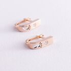 Earring solid rose gold white gold cubic zirconia 14K 585 fashion gift for her