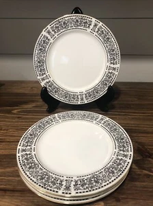 4 Wilshire House China Spanish Scroll w/Gold 10 1/4 In Dinner Plates, EUC, 1002 - Picture 1 of 8