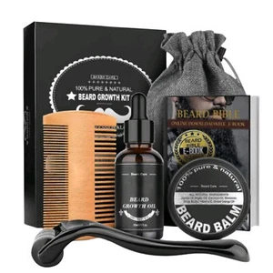 Beard Growth Kit for Men - Grooms Beard Mustache boosts hair growth Beard Oil - Picture 1 of 8
