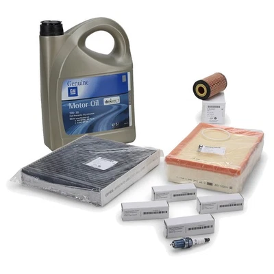 ORIGINAL Opel Filterset + Zündkerzen + 5L 5W30 Dexos1 Gen3 Öl MOKKA 1.4 - Bild 1 von 4