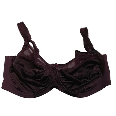 Sutiã Goddess GD6090DAN figura completa ameixa 38DDD cobertura total renda acetinada - Imagem 1 de 4