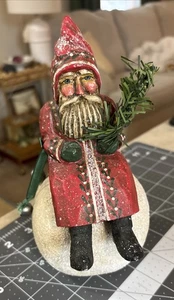 Pam Schifferl Midwest Cannon Falls Viejo Mundo Papá Noel en bola de nieve estatuilla 8" - Imagen 1 de 7