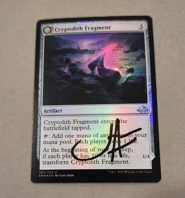 MTG Magic Cryptolith Fragment Signed Foil Artist Proof X1 EMN John Avon - Image 1 of 2
