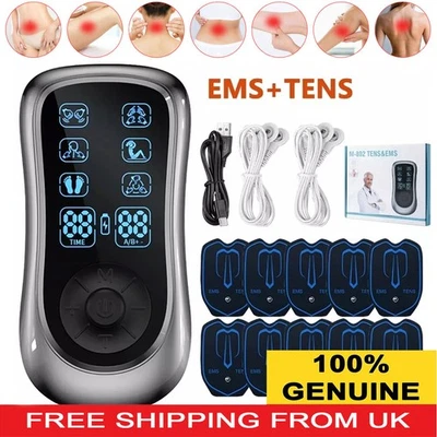 Dual Channel TENS+EMS Unit Muscle Stimulator Machine for Pain Relief,6 Modes UK - Image 1 of 4