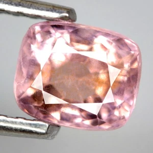 0.85Ct. Natural Gemstone Spinel Orangy Pink Cushion Facet Myanmar Attractive - Picture 1 of 7