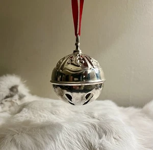 The 1990 Holly Bell by Reed & Barton Silver Plated Christmas Ornament - Picture 1 of 6