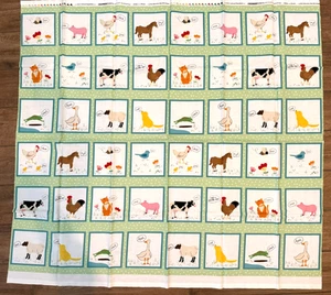 NEW Robert Kaufman "What Do The Animals Say" Fabric ~ 2 Yards Unwashed/Uncut - Picture 1 of 6