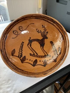 Esteban Valdez Style Mexican Pottery Bowl Appr 10-1/4" Diam x 2-5/8” Deep - Picture 1 of 17