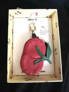 Piper .K Cherry Bag Charm/ keychain/ Pouch Boxed - Picture 1 of 3