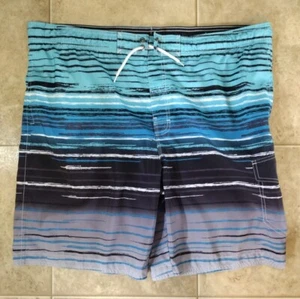 Sonoma Life + Style Herren Boardshorts Badehose Größe Large Taille bis 42" Streifen - Bild 1 von 7