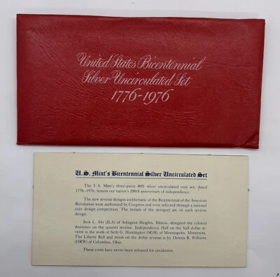 US Bicentennial Silver Uncirculated Set - 3 Coins, In OGP with COA - Image 1 of 4