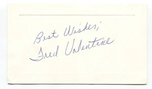 Fred Valentine Signed Card Autograph MLB Baseball Roger Harris Collection - Picture 1 of 2