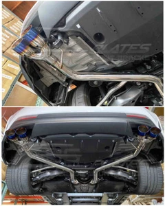 For 15-Up Lexus RC ALL | Axle Back Muffler Delete 3.5" Quad Burnt Tips Exhaust - Picture 1 of 12