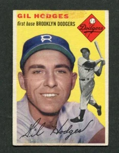 1954 Topps #102 Gil Hodges Brooklyn Dodgers Baseball Karte (VG) - Bild 1 von 2