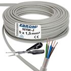 (1,99€/m) NYM-J 5x1,5 mm2 kabel - przewód osłonowy - wilgotne pomieszczenie o różnych długościach