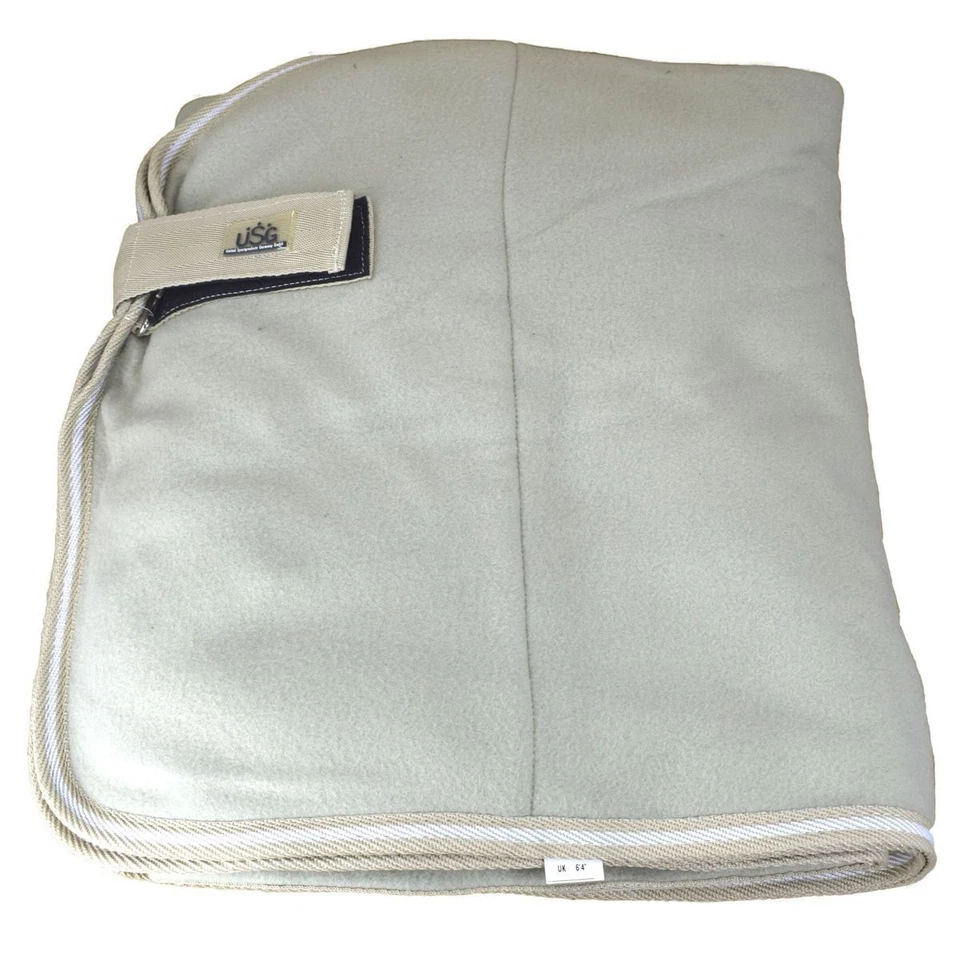 USG Abschwitzdecke Fleecedecke beige 125 - 165cm Polarfleece Pferdedecke - Bild 1 von 1