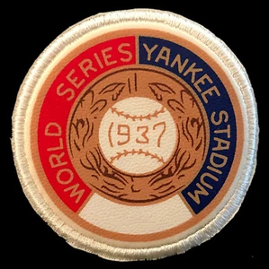 1937 WORLD SERIES MLB BASEBALL NEW YORK YANKEES 2 3/8" SCREEN PRINTED PATCH - Picture 1 of 1