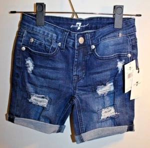 New 7 for all mankind denim shorts for girls size 8 - Picture 1 of 3