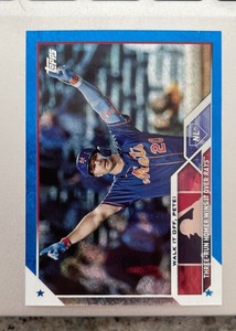 2023 Topps Update Pete Alonso #US292 Blue Foil /999 WALK IT OFF, PETE! Mets
