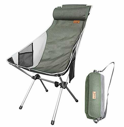 Ultralight High Back Folding Camping Chair With Headrest Outdoor Backpacking  