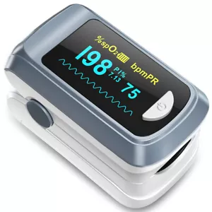 Pulse Oximeter Fingertip Blood Oxygen Monitor Heartbeat SpO2 PR Oxygen Oximeters - Picture 1 of 9