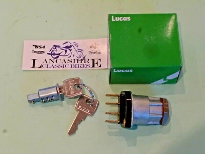 INTERRUPTOR DE ENCENDIDO Y LLAVES LUCAS BSA B25 B44 A65 TRIUMPH T100 T120 TR6 Foto 1 de 4