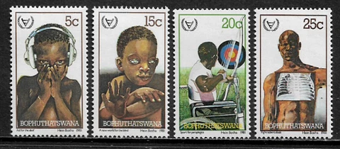 South Africa - Bophuthatswana #68-71 MNH Set - Year of the Diabled Cover